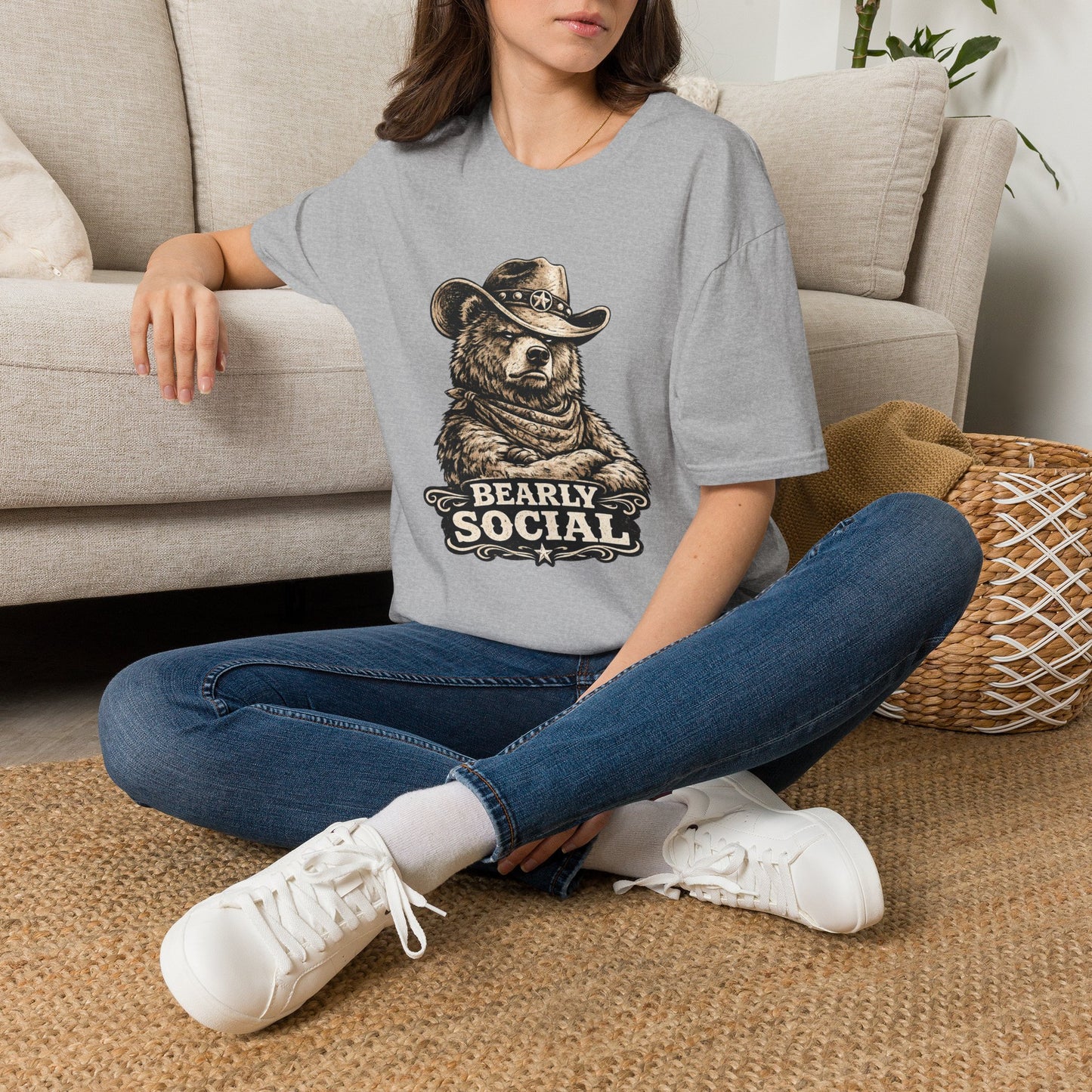 Bearly Social Cowboy T-Shirt