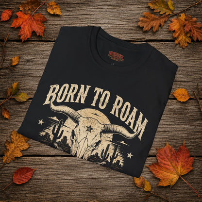 Born to Roam Cowboy  Adult T-Shirt