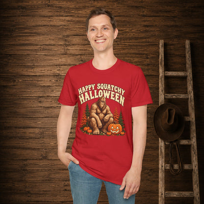 Squatchy Halloween   Adult Size T-Shirt