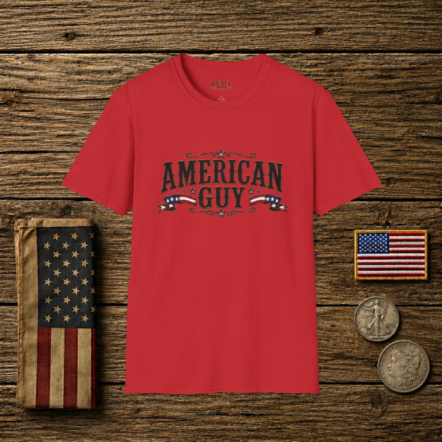 American Guy Patriot  Adult Size T-Shirt