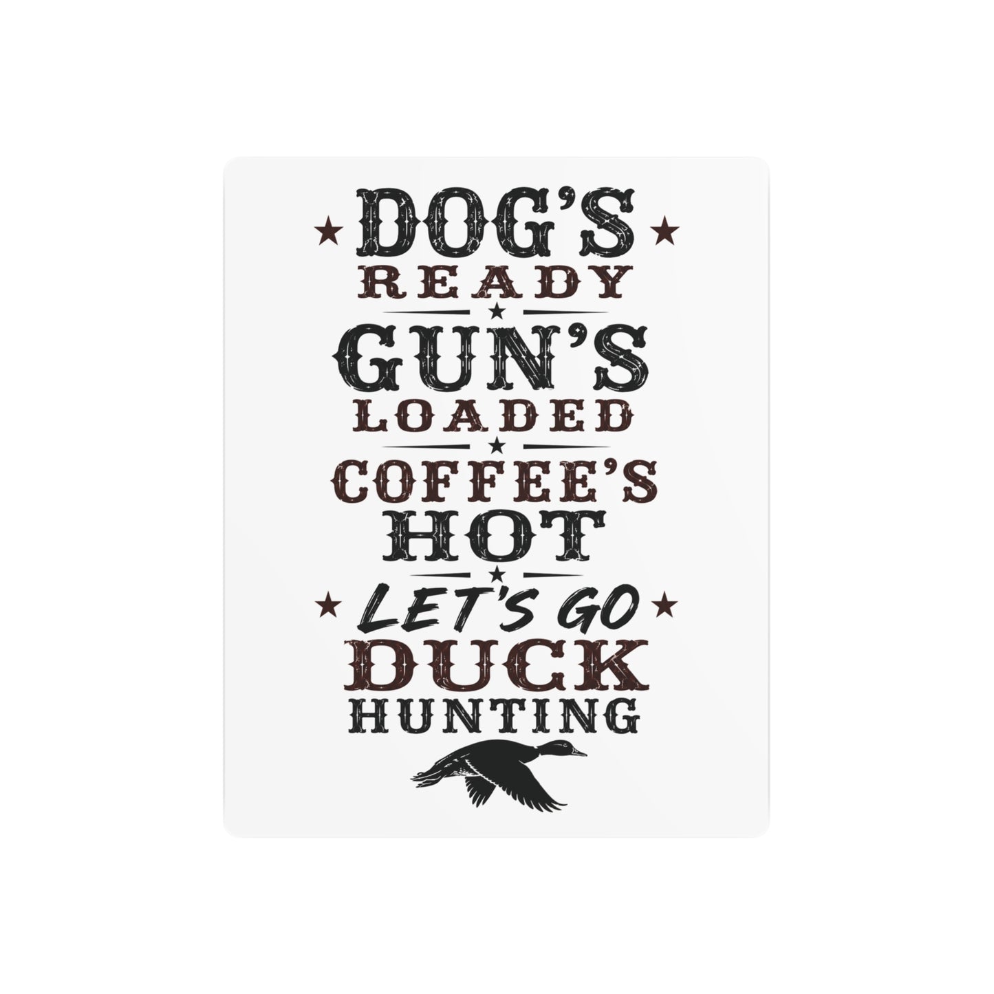 Dog Gun Duck  Metal Art Sign