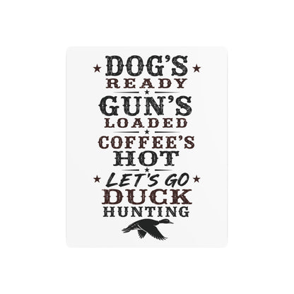 Dog Gun Duck  Metal Art Sign