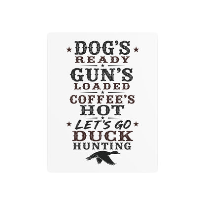 Dog Gun Duck  Metal Art Sign