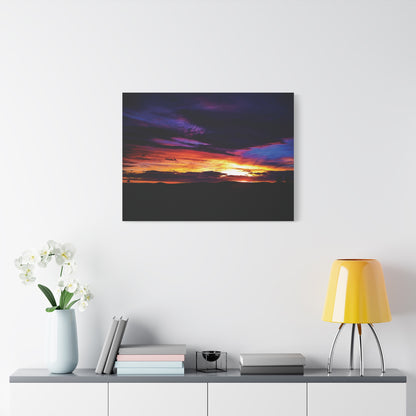 Pasture Sunset Matte Canvas Art
