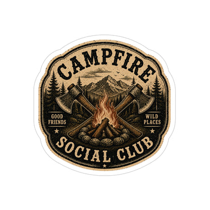 Campfire Social Club  Transparent Outdoor Vinyl