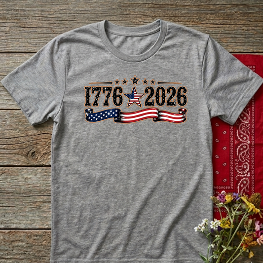1776 - 2026 Patriot  Adult Size T-Shirt