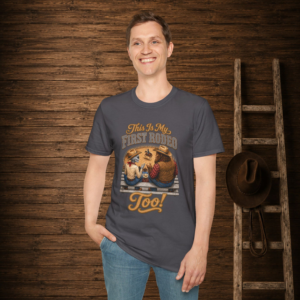 My First Rodeo Too   Adult Size T-Shirt