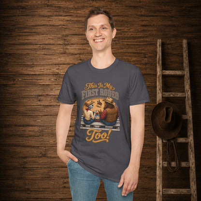 My First Rodeo Too   Adult Size T-Shirt