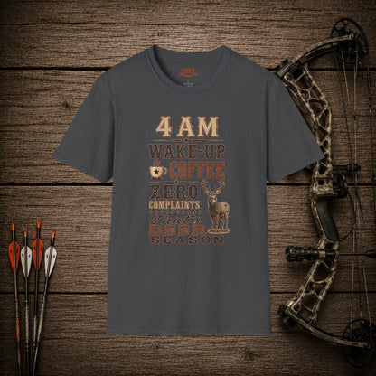 4am Deer Season  Adult Size T-Shirt
