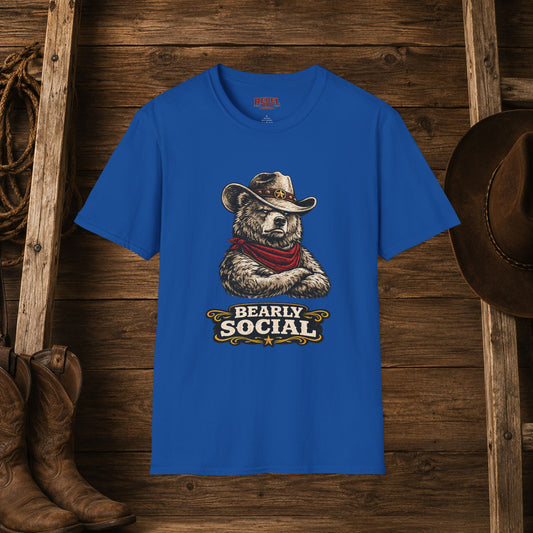 Bearly Social Cowboy T-Shirt