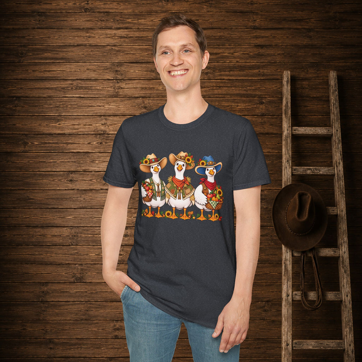 Fall Geese  Adult Size T-Shirt