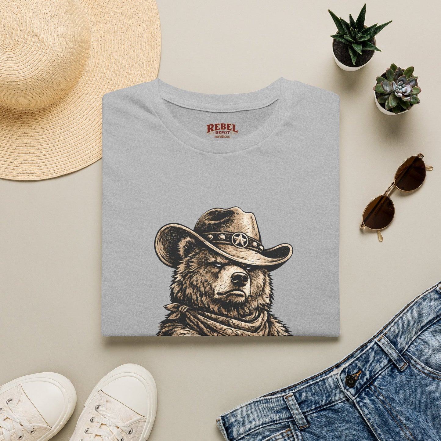 Bearly Social Cowboy T-Shirt