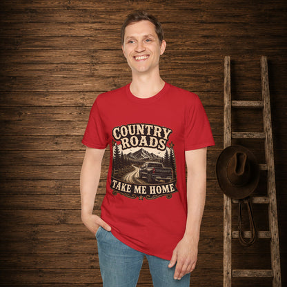 Country Roads Chevy   Adult Size T-Shirt
