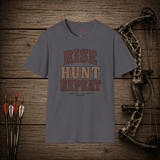 Rise Hunt Repeat  Adult T-Shirt