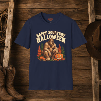 Squatchy Halloween   Adult Size T-Shirt
