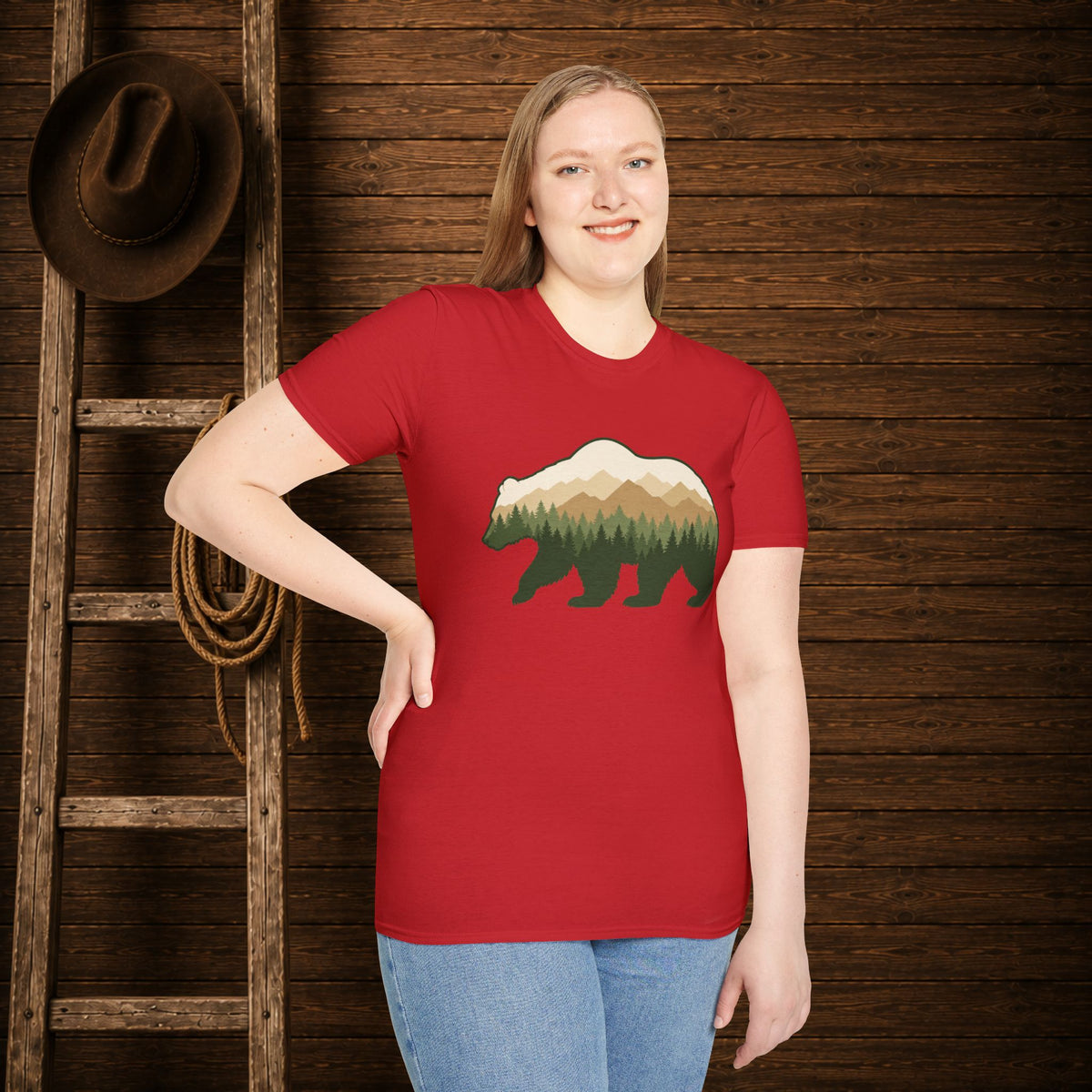 Wilderness Bear   Adult Size T-Shirt