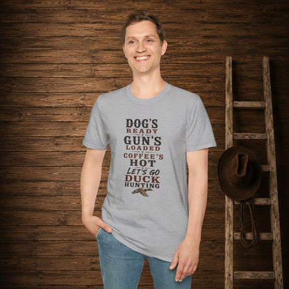 Dog Gun Duck  Adult Size T-Shirt