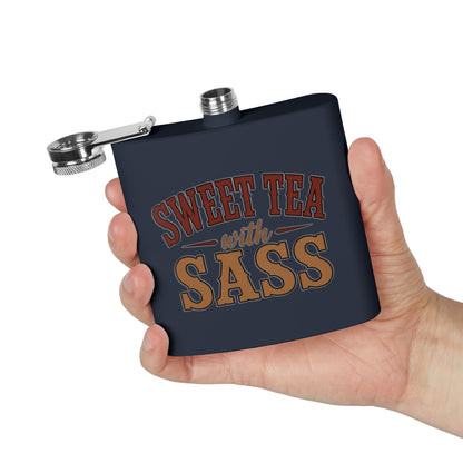 Sweet Tea Sass  Stainless Steel Flask, 6oz