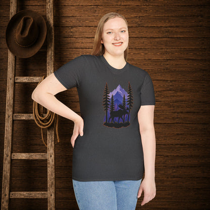 Twilight Moose   Adult Size T-Shirt