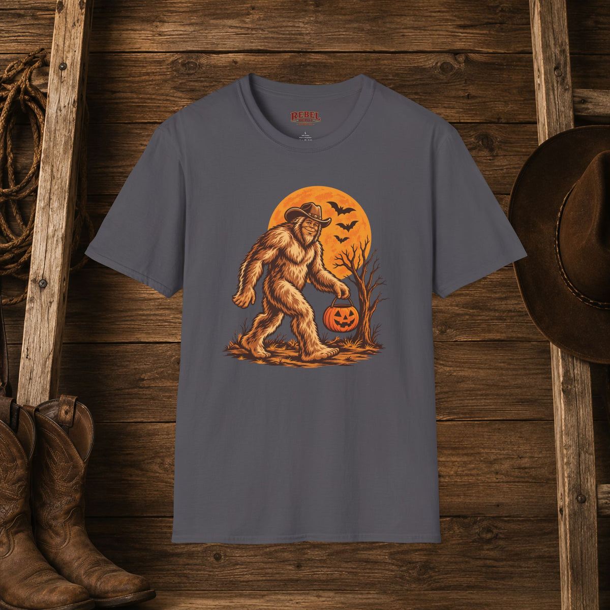 Halloween Squatch   Adult Size T-Shirt