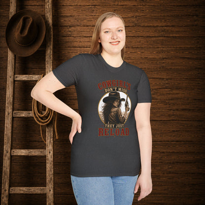 Cowgirls Reload  Adult T-Shirt