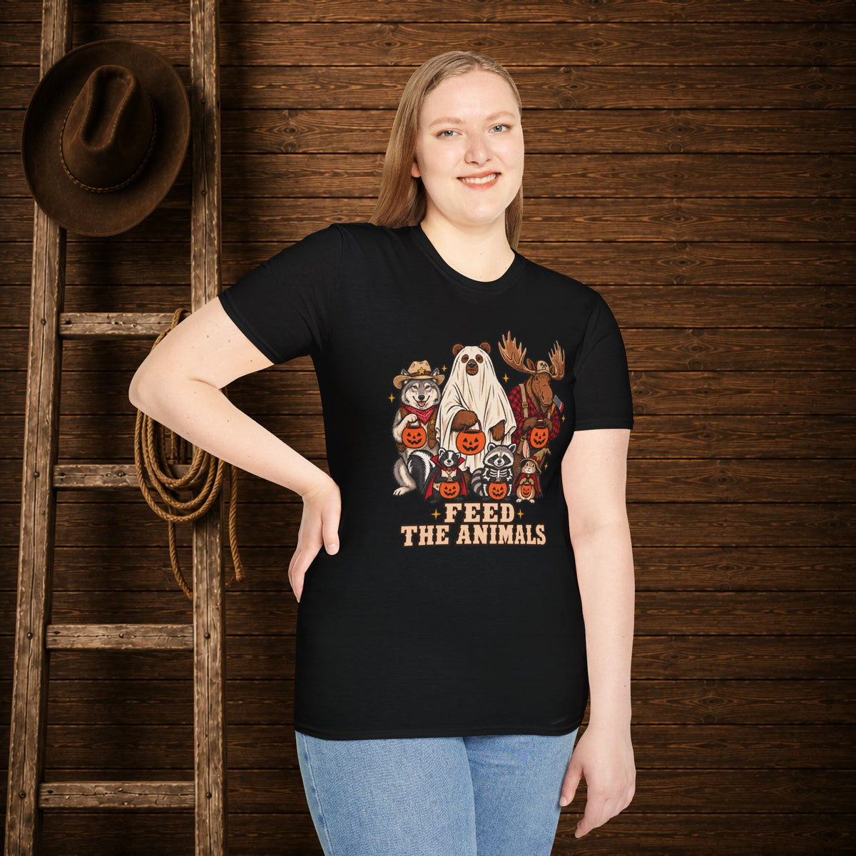 Feed The Animals   Adult Size T-Shirt