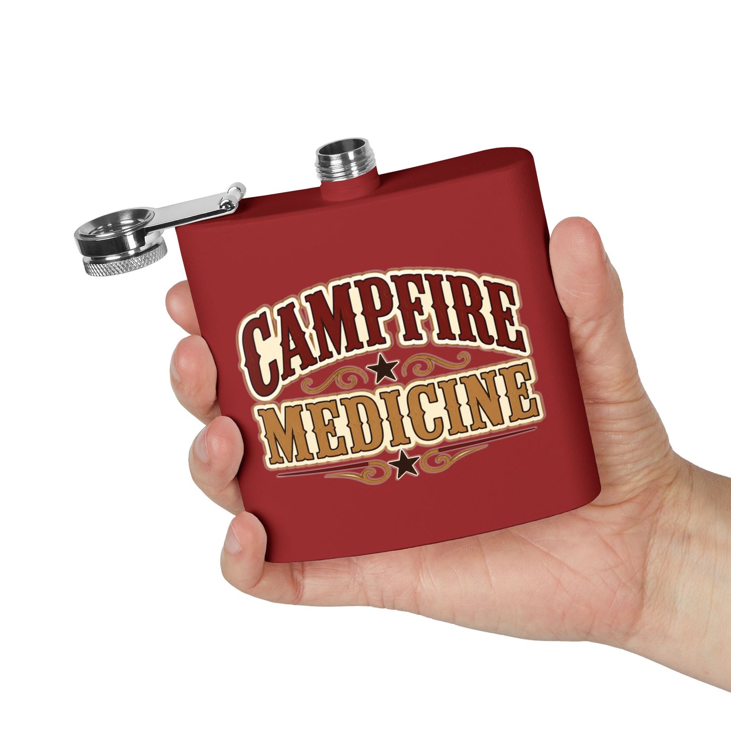 Campfire Medicine  Stainless Steel Flask, 6oz