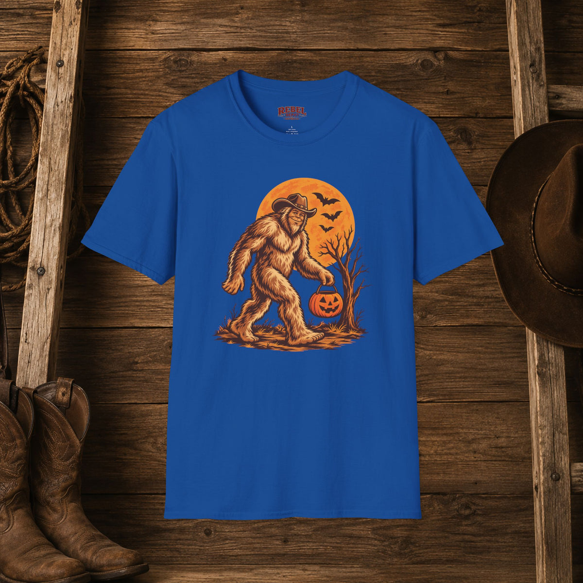 Halloween Squatch   Adult Size T-Shirt