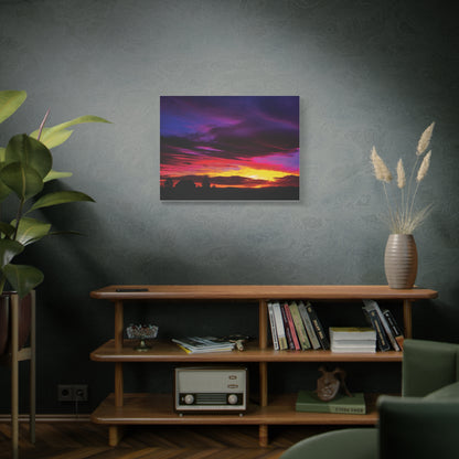 Farm Sunset Matte Canvas Art