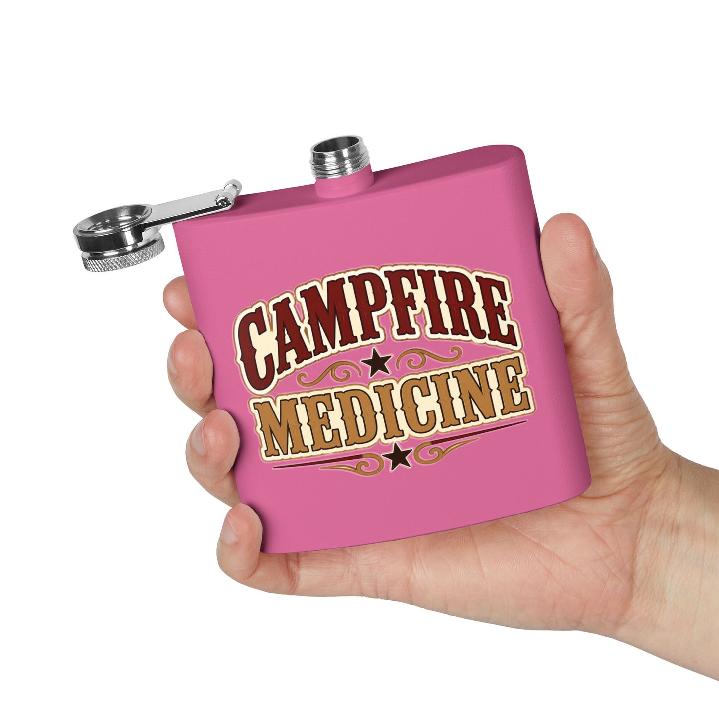 Campfire Medicine  Stainless Steel Flask, 6oz