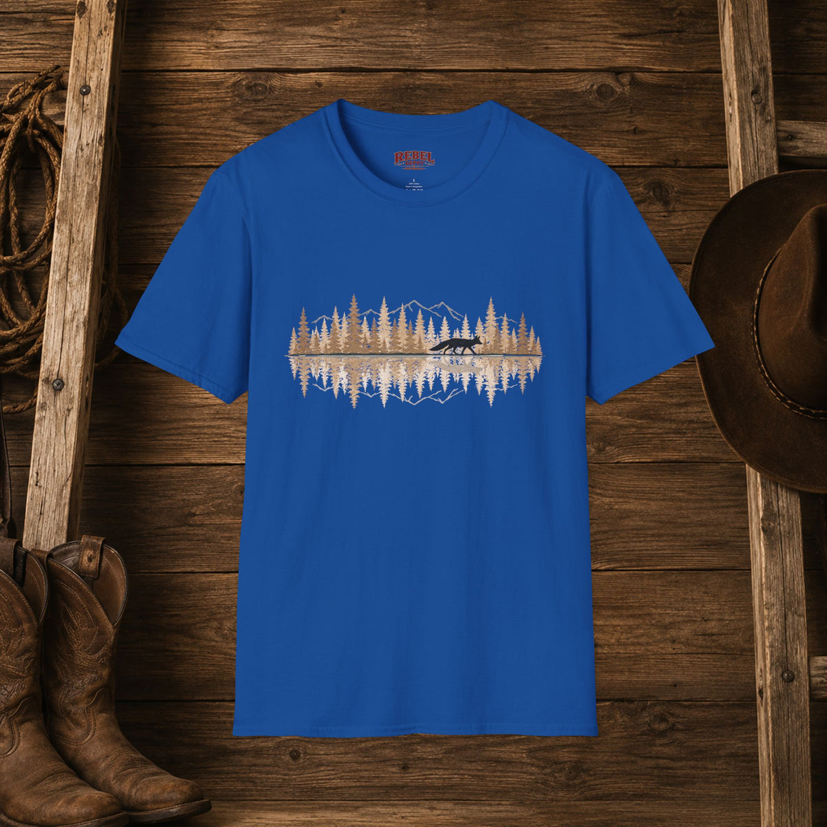 Fox Reflection   Adult Size T-Shirt