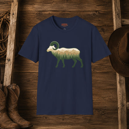 Wilderness Big Horn Sheep  Adult Size T-Shirt