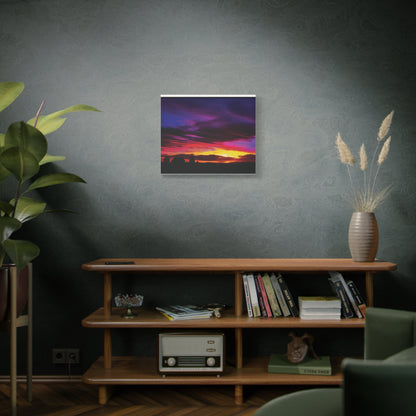 Farm Sunset Matte Canvas Art