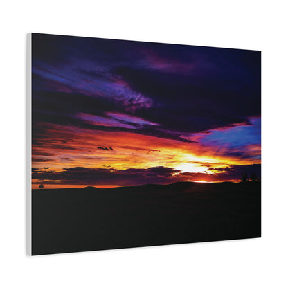 Pasture Sunset Matte Canvas Art