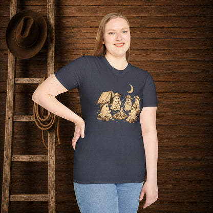 Spooky Campfire   Adult Size T-Shirt