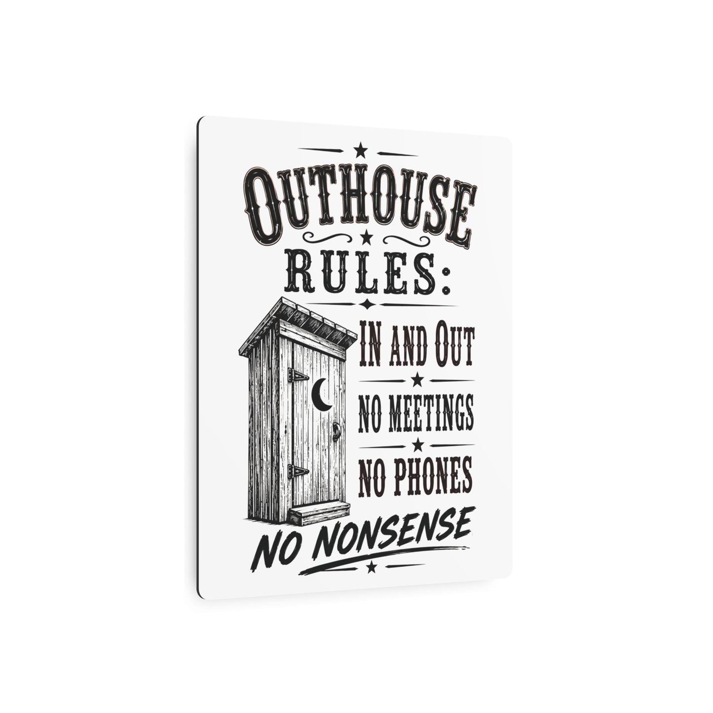 Outhouse Rules  Metal Art Sign