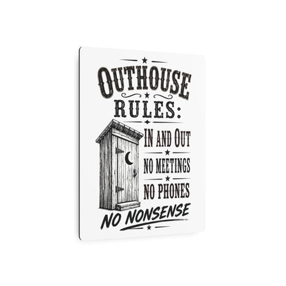 Outhouse Rules  Metal Art Sign