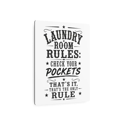 Laundry Room Rules  Metal Art Sign