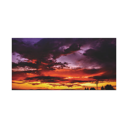 Ranch Sunset Matte Canvas Art