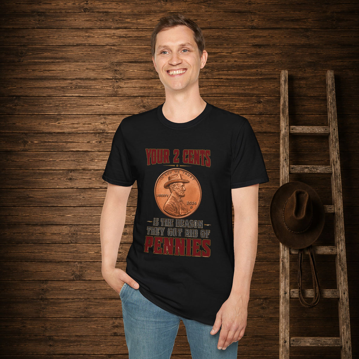 The Reason They Got Rid Of Pennies   Adult Size T-Shirt