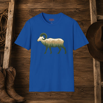 Wilderness Big Horn Sheep  Adult Size T-Shirt