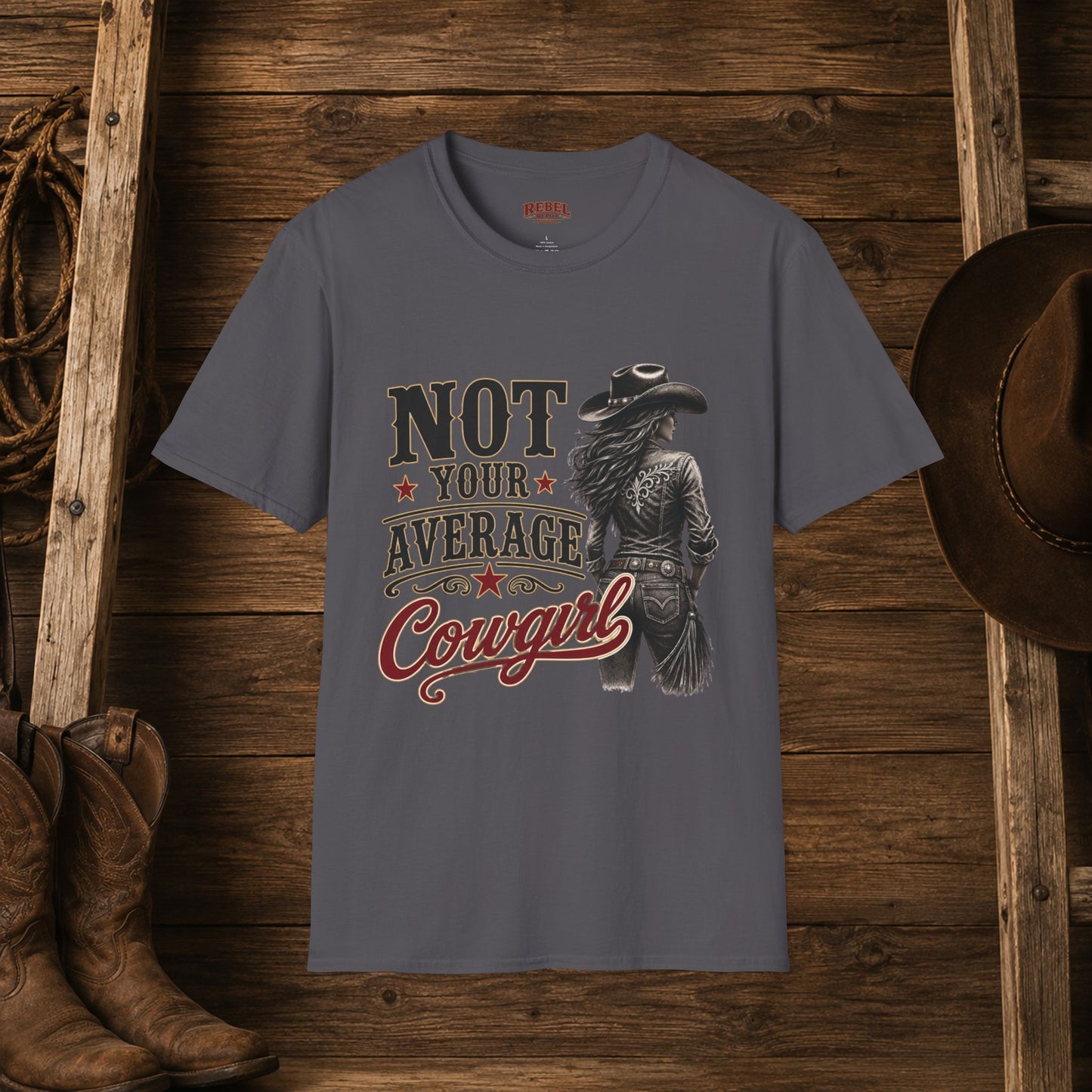 Not Average Cowgirl (Front)   Adult T-Shirt