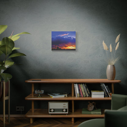 Windmill Sunset Matte Canvas Art