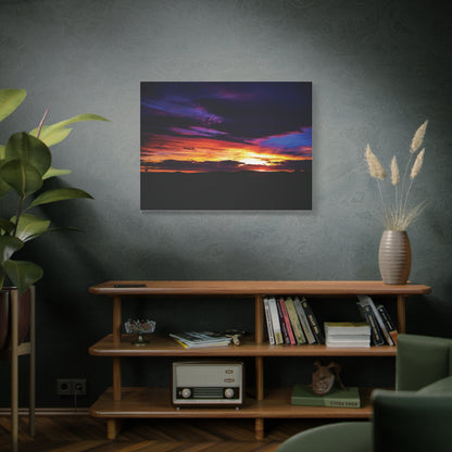 Pasture Sunset Matte Canvas Art