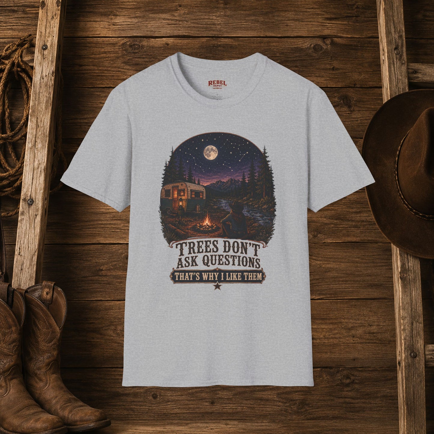 Tree's Don't Ask  Adult T-Shirt