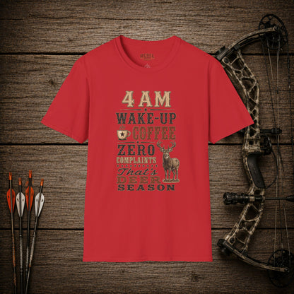 4am Deer Season  Adult Size T-Shirt