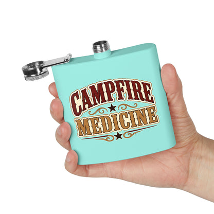 Campfire Medicine  Stainless Steel Flask, 6oz