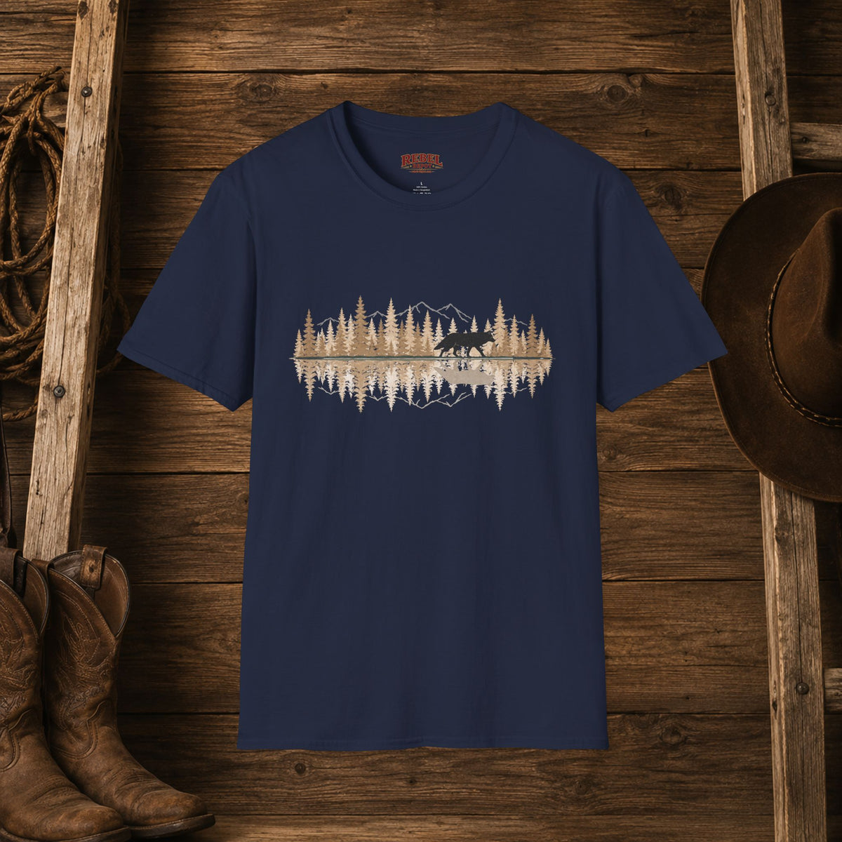 Wolf Reflection  Adult Size T-Shirt