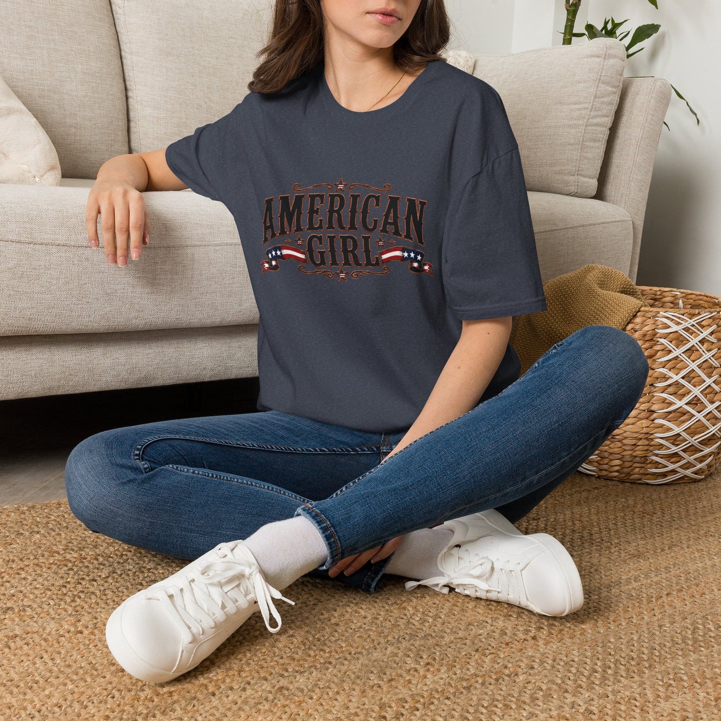 American Girl Patriot  Adult Size T-Shirt