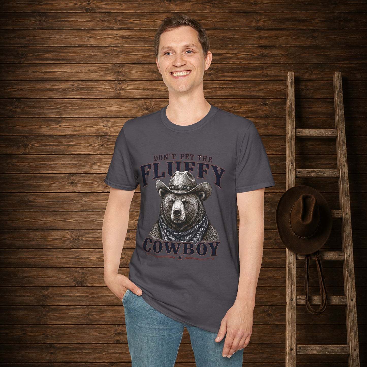 Don't Pet the Fluffy Cowboy  Adult T-Shirt